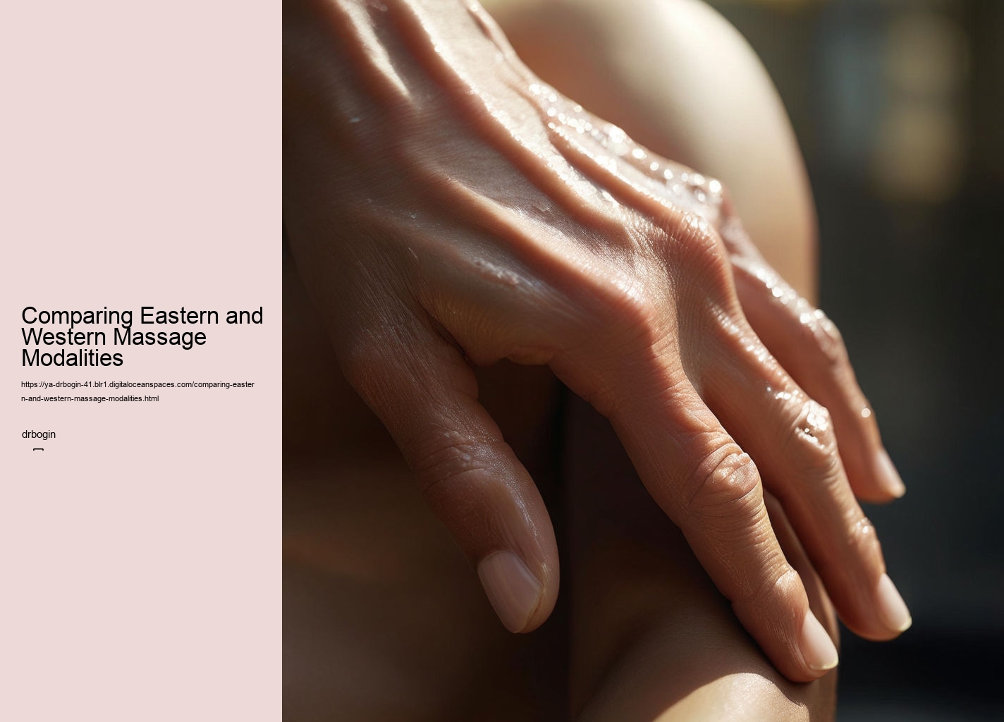 Comparing Eastern and Western Massage Modalities