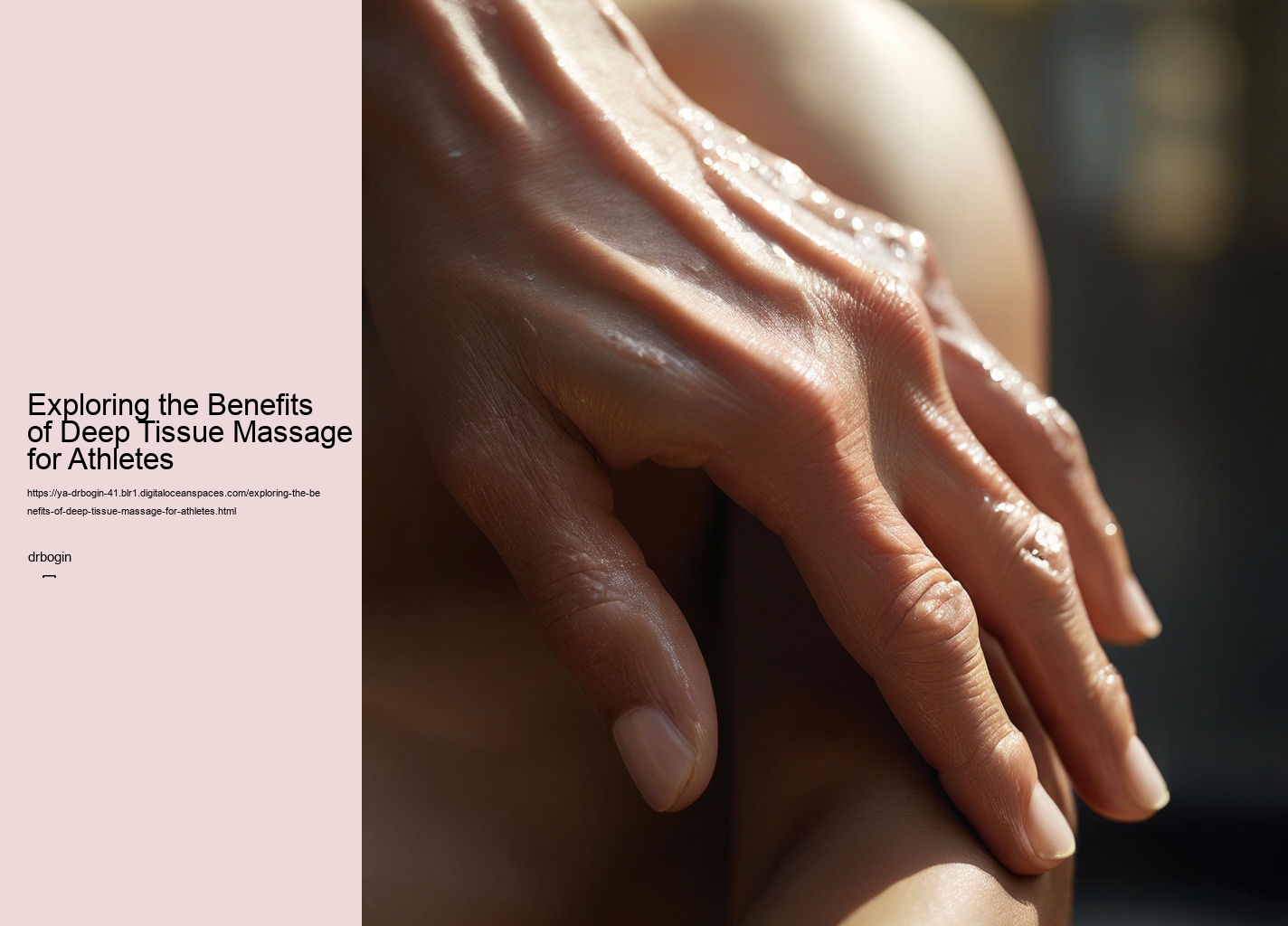 Exploring the Benefits of Deep Tissue Massage for Athletes