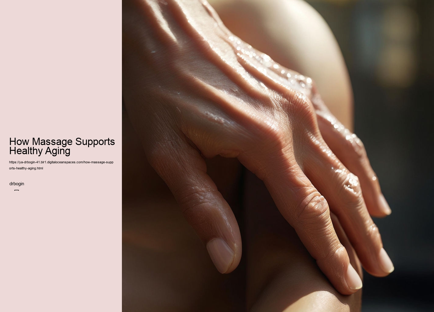 How Massage Supports Healthy Aging